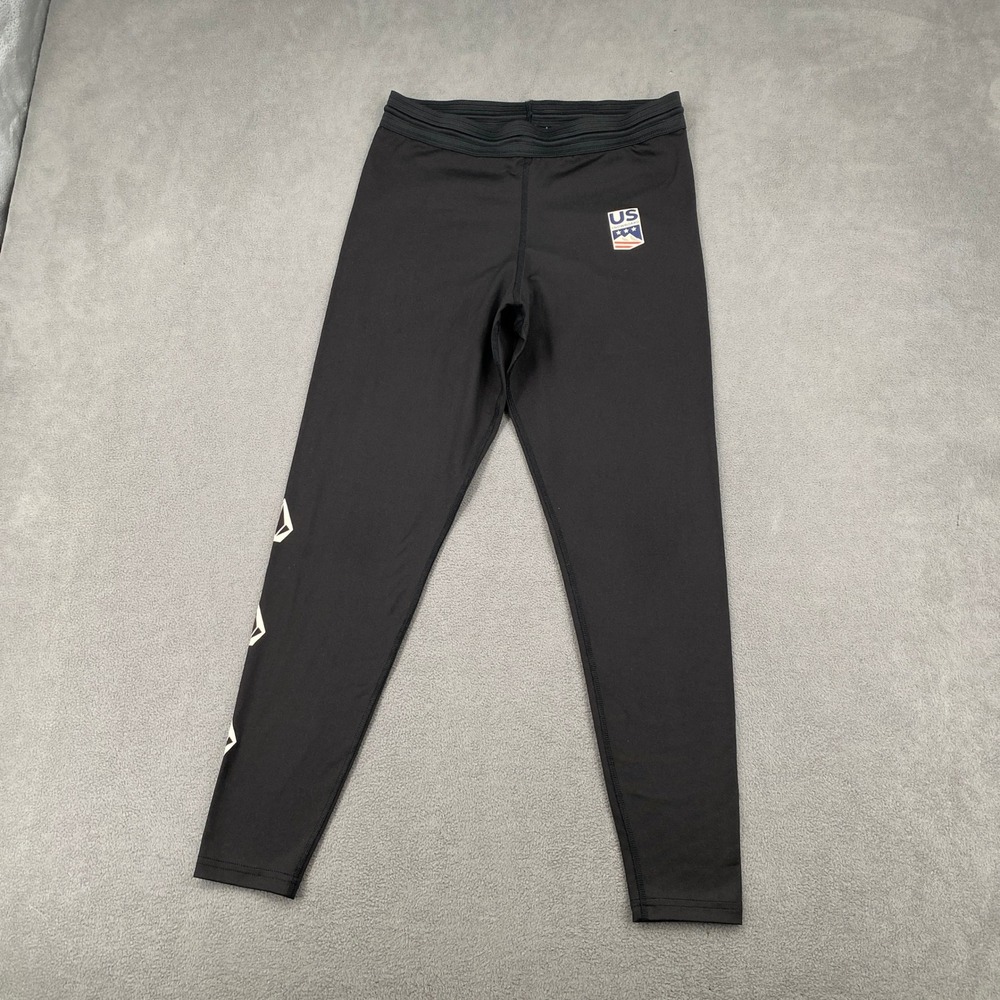 Volcom US Snowboard Team Leggings Black Base Layer Tights Mens Large 8549